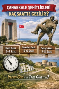 Çanakkale Şehitlikleri Kaç Saatte Gezilir?