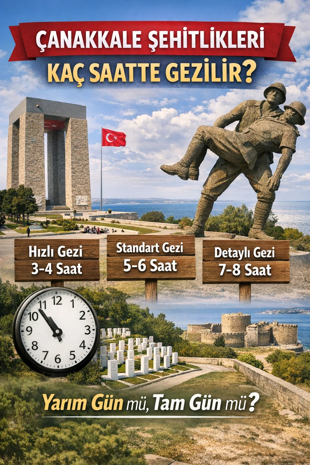 Çanakkale Şehitlikleri Kaç Saatte Gezilir?